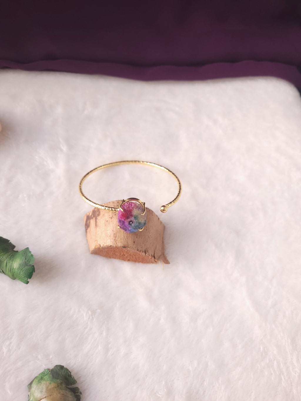 ASTONIA - RAINBOW DYED DRUZY BRACELET