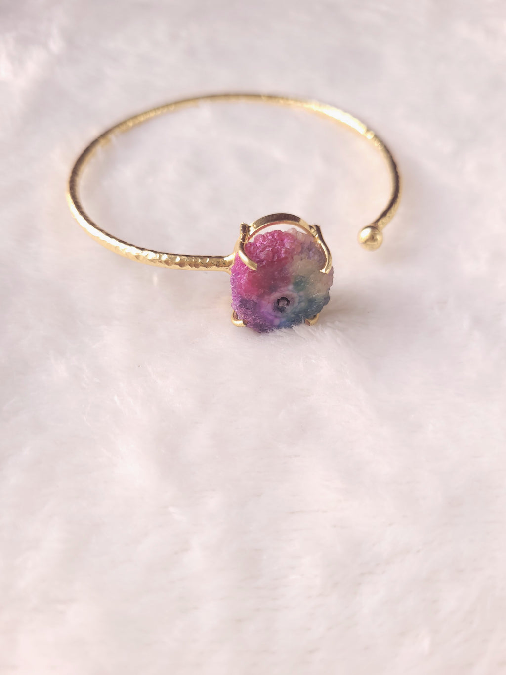 ASTONIA - RAINBOW DYED DRUZY BRACELET