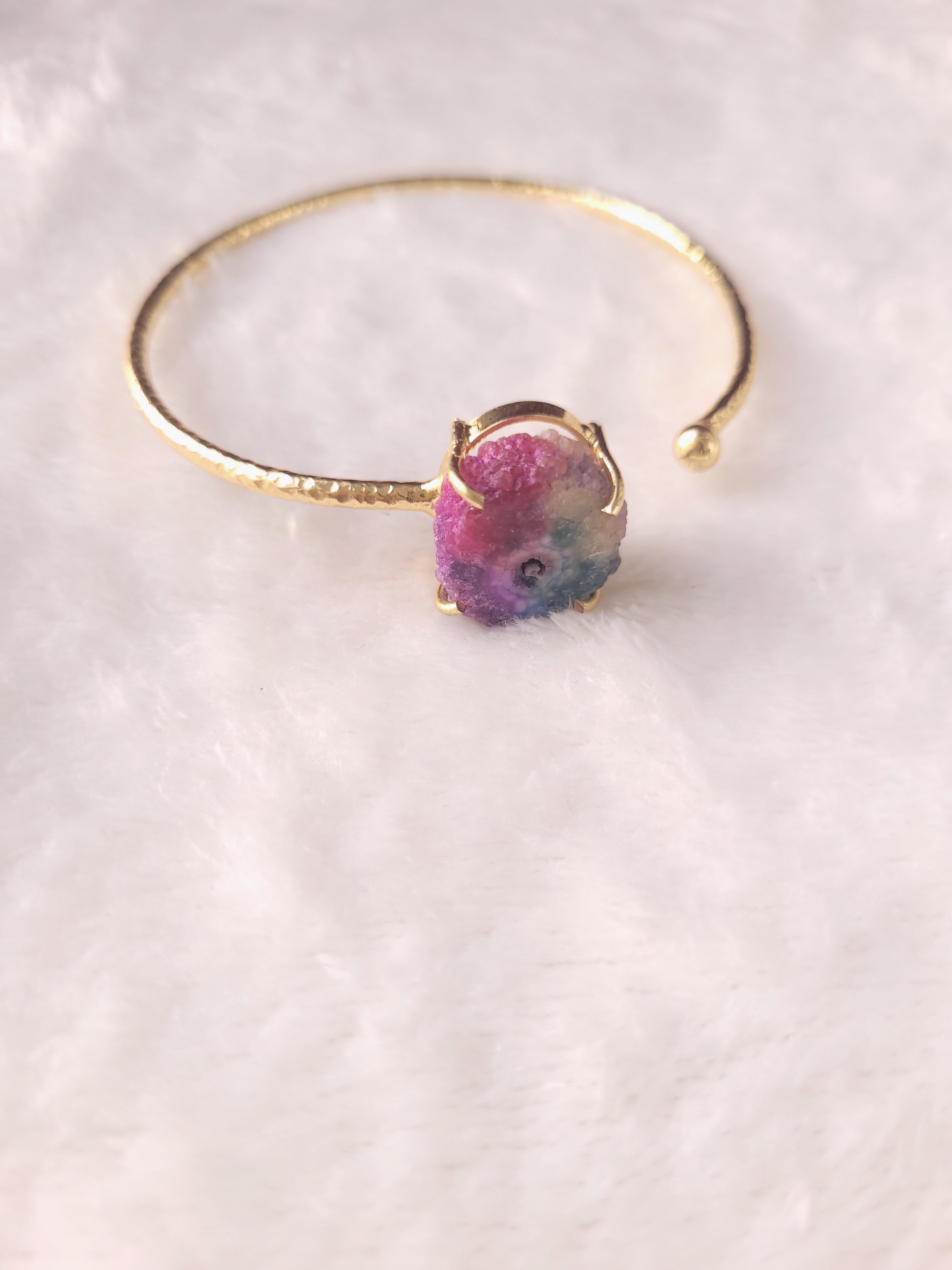 ASTONIA - RAINBOW DYED DRUZY BRACELET