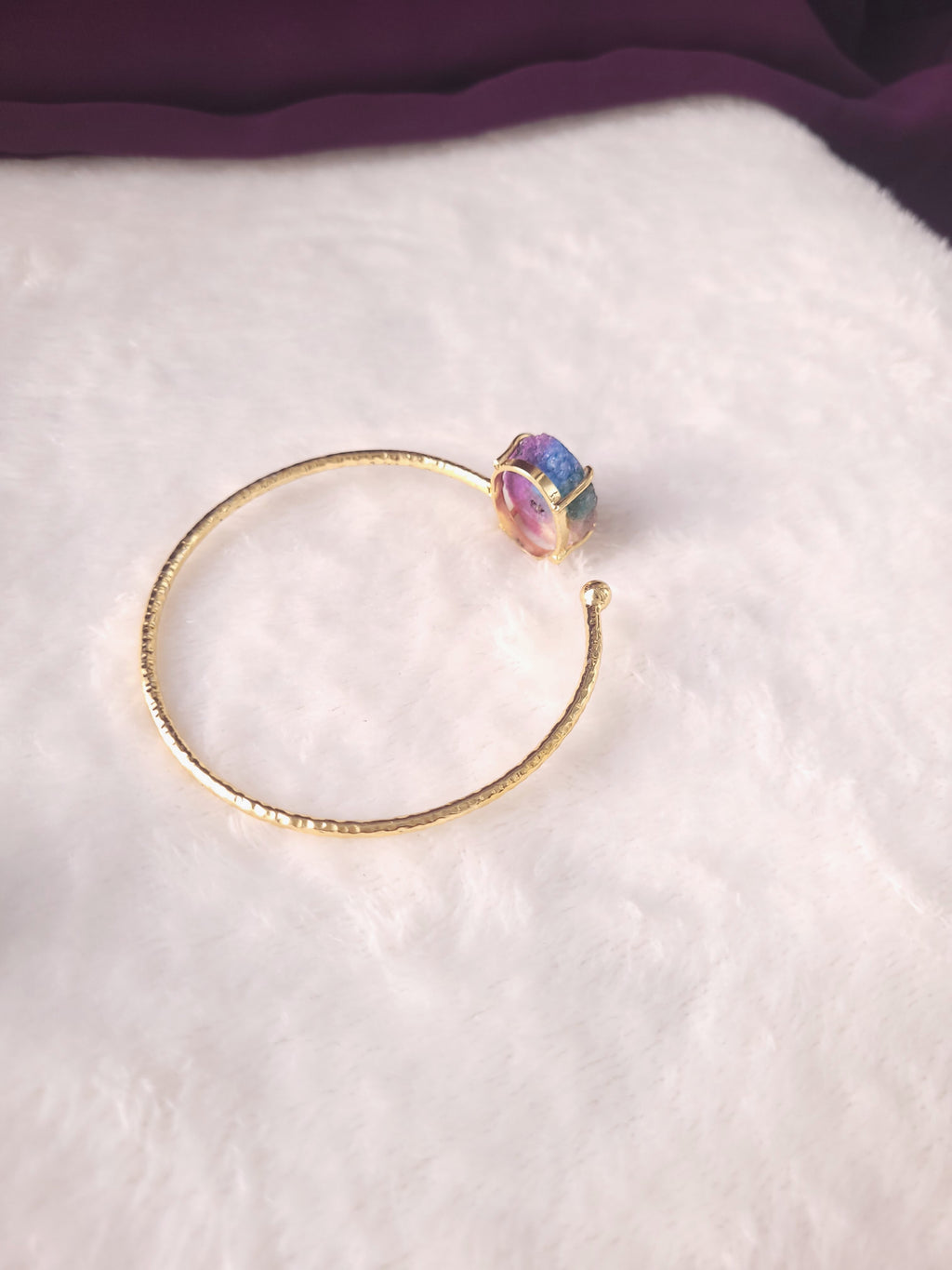 ASTONIA - RAINBOW DYED DRUZY BRACELET