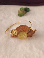 FALGUNI - FLOWER AND PEACOCK GOLDEN BANGLE