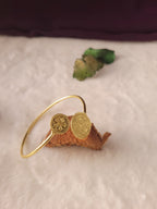 FALGUNI - FLOWER AND PEACOCK GOLDEN BANGLE