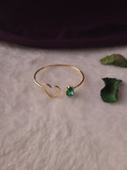 CORDIA - GOLDEN HEART STONE BANGLE