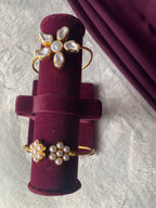 FALGUNI - FLOWER AND PEACOCK GOLDEN BANGLE