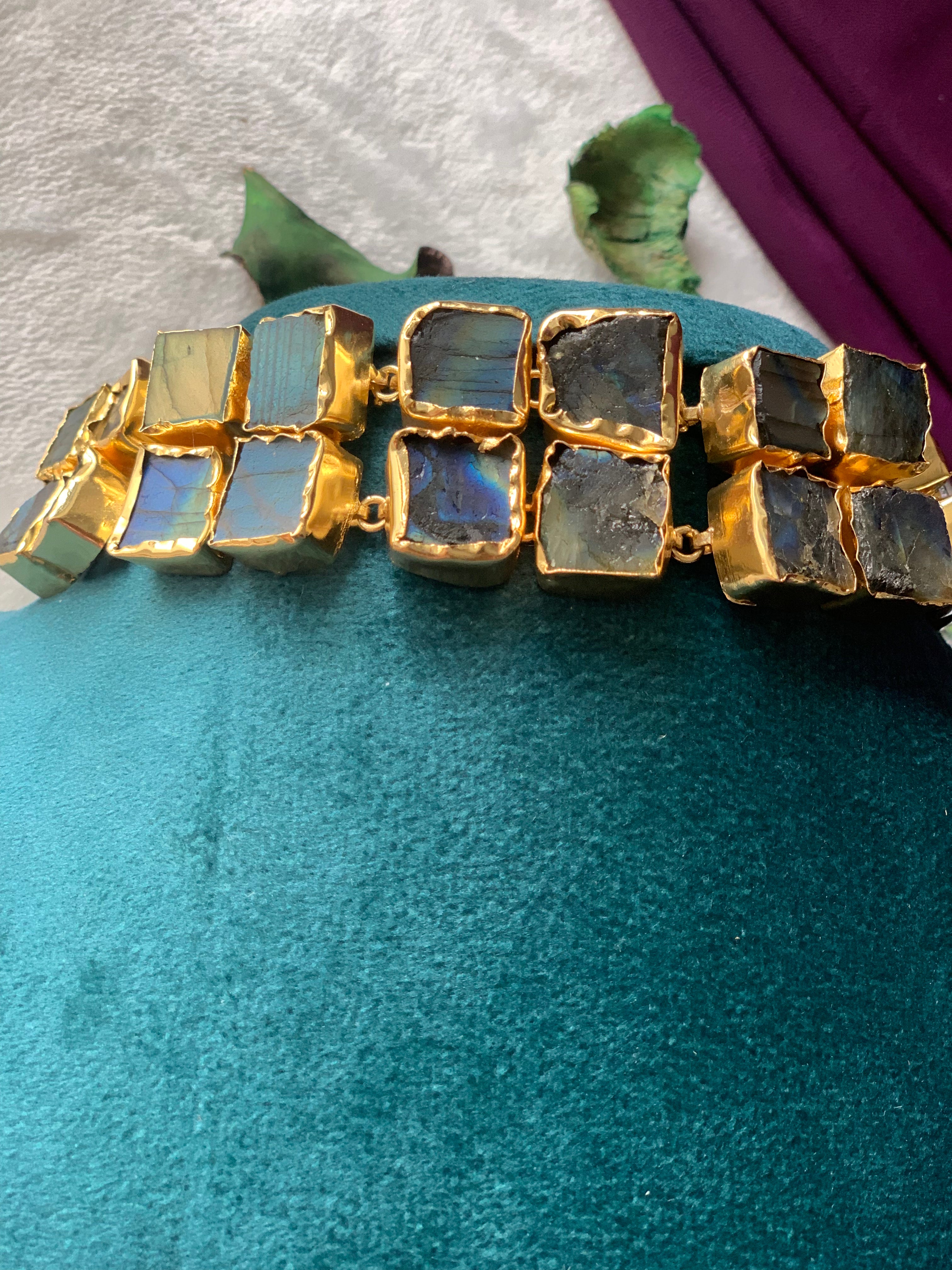 SHOBANA - DOUBLE LAYER PREMIUM RAW STONE CHOKER