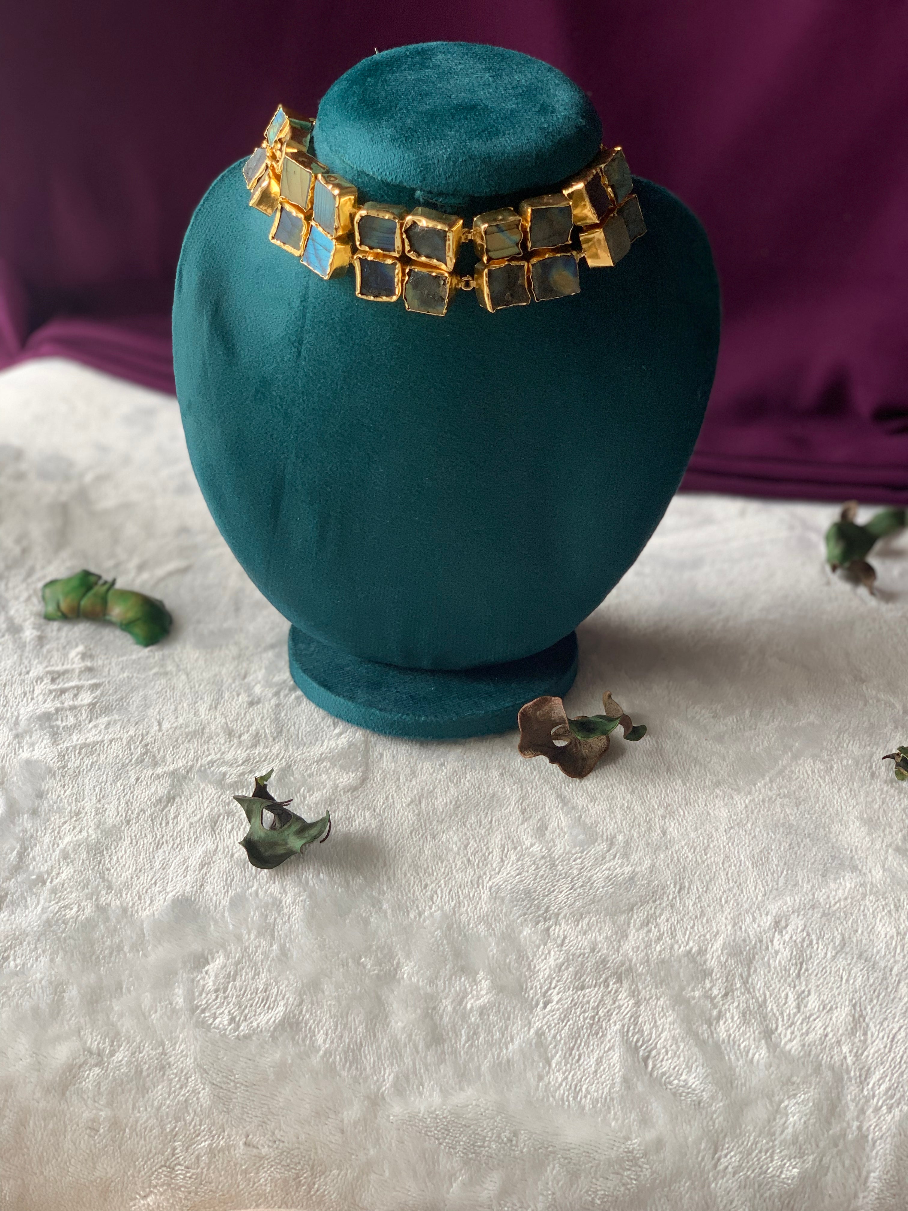 SHOBANA - DOUBLE LAYER PREMIUM RAW STONE CHOKER