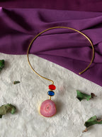 AEVA - DYED AND GLOSSY STONE NECKCUFF (HASLI)