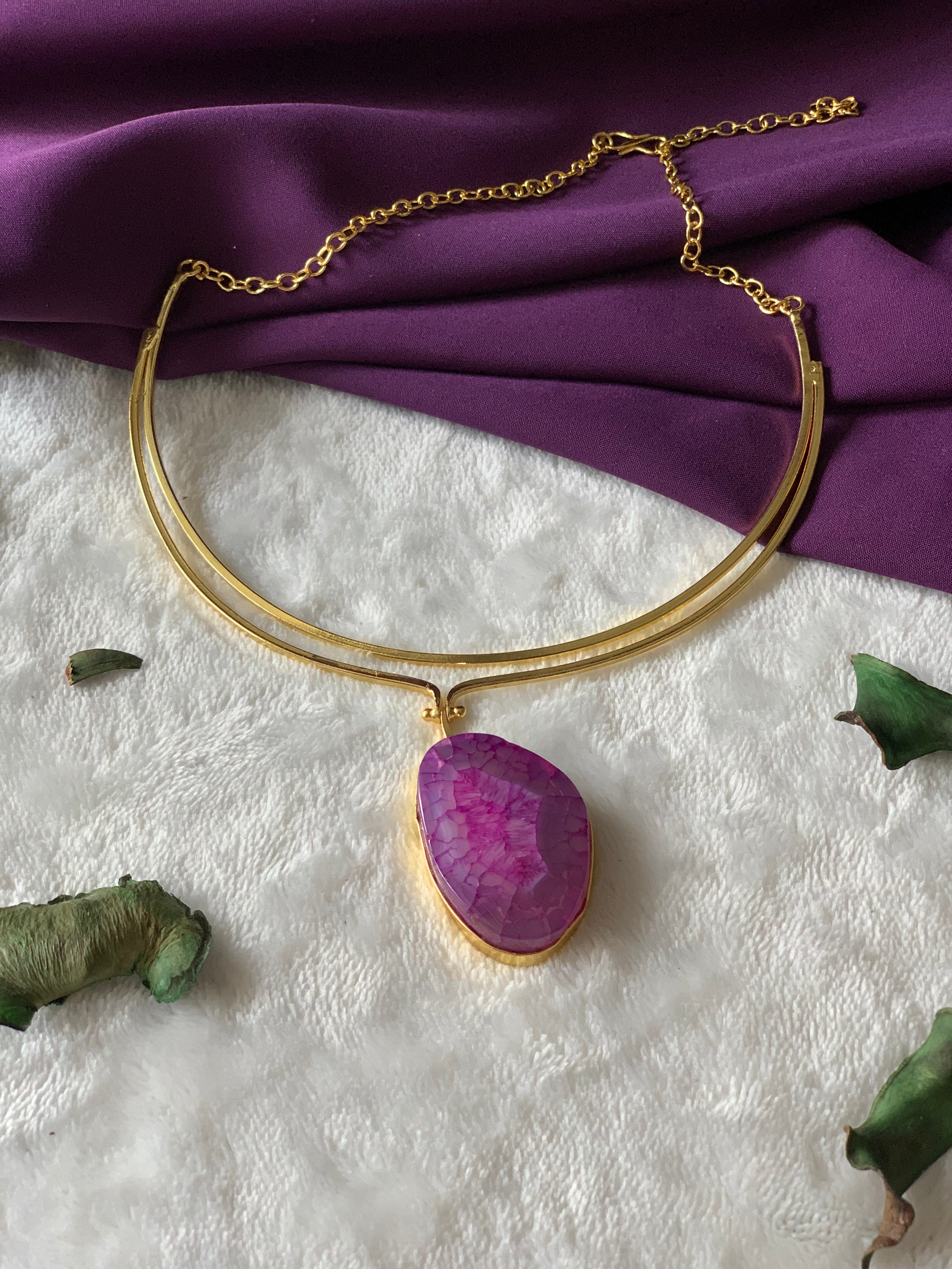 AIMY  - DYED QUARTZ DOUBLE LAYER NECKCUFF (HASLI)