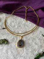 AIMY  - DYED QUARTZ DOUBLE LAYER NECKCUFF (HASLI)