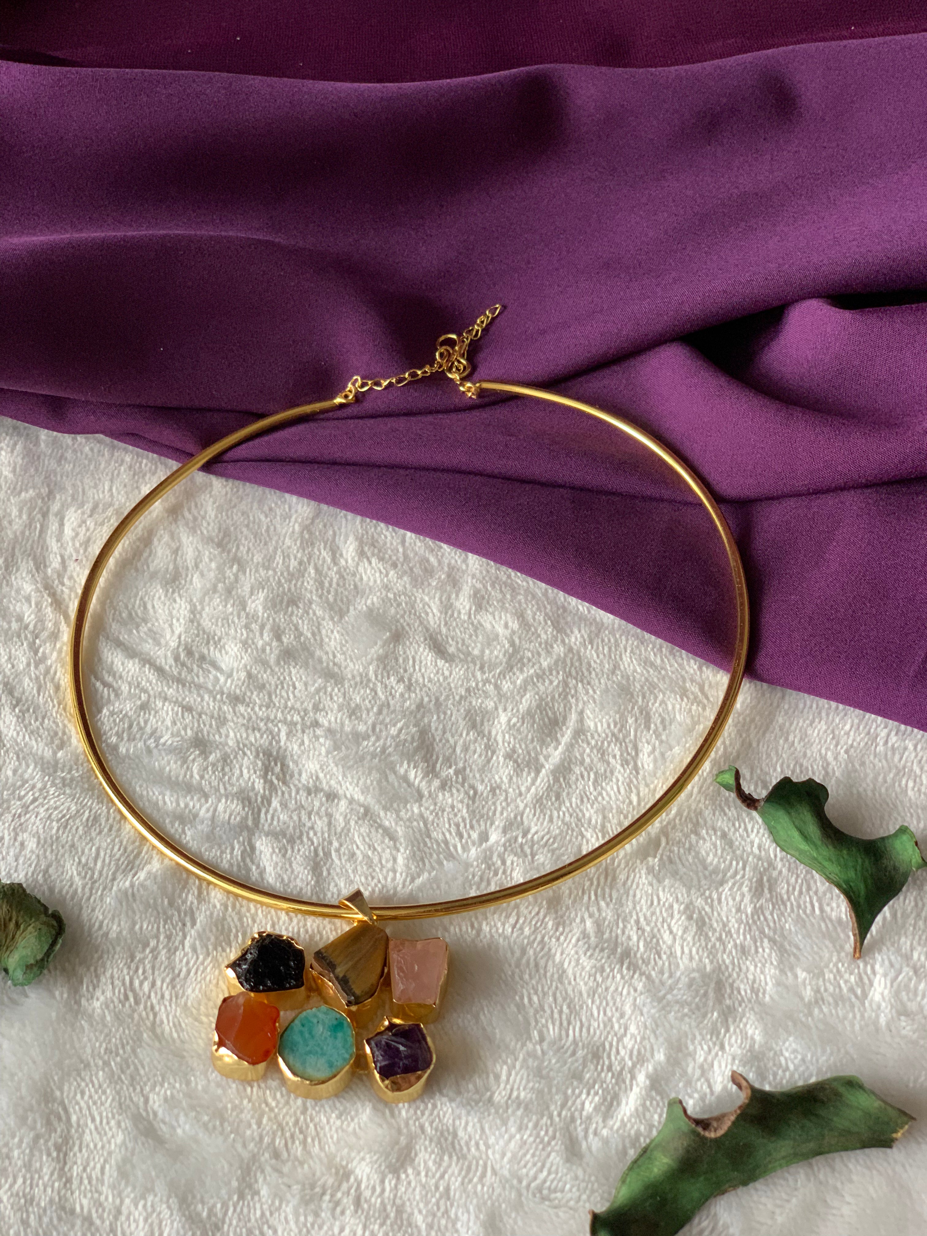 RAECHAL - MULTI RAWSTONE NECKCUFF (HASLI)