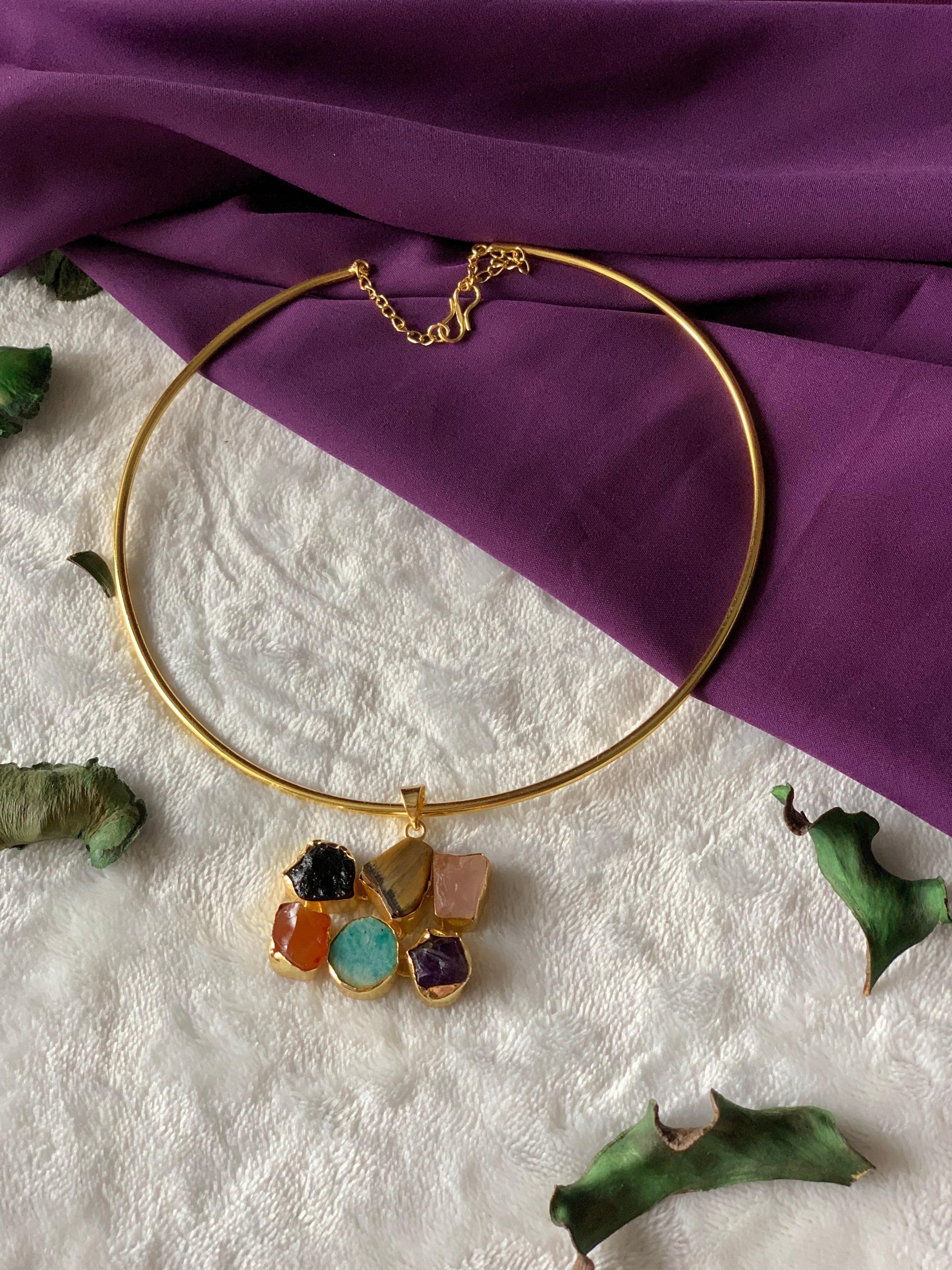 RAECHAL - MULTI RAWSTONE NECKCUFF (HASLI)