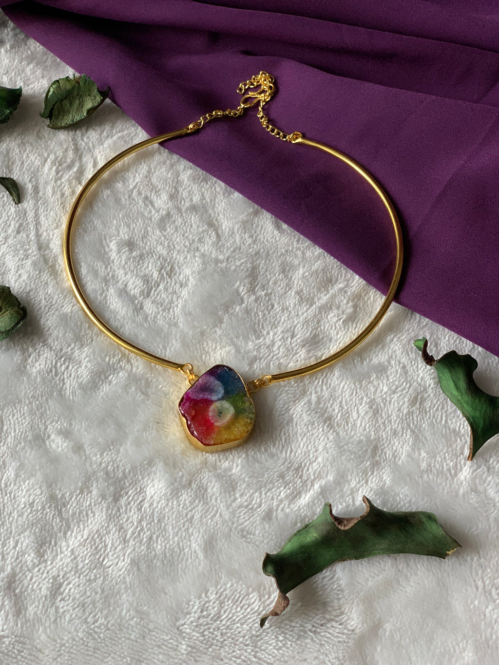 NORAH - DYED RAINBOW HALF NECKCUFF (HASLI)