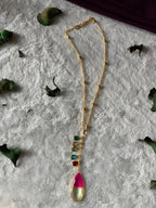 LILY - MULTISTONE HANGING PENDANT CHAIN NECKLACE