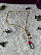 LILY - MULTISTONE HANGING PENDANT CHAIN NECKLACE