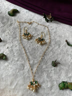 TAMARA - CLUSTER PEARLS LOTUS NECKLACE SET
