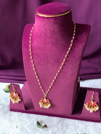 TAMARA - CLUSTER PEARLS LOTUS NECKLACE SET