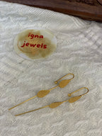 SARAH - GOLDEN HAMMERED REVERSE CONE EARCUFFS