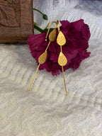 SARAH - GOLDEN HAMMERED REVERSE CONE EARCUFFS