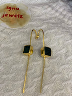 NAYELI - LABRADORITE  RAWSTONE EARCUFFS
