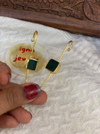 NAYELI - LABRADORITE  RAWSTONE EARCUFFS