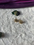 IRIS - OCTA PETALS GOLDEN STUD EARRINGS