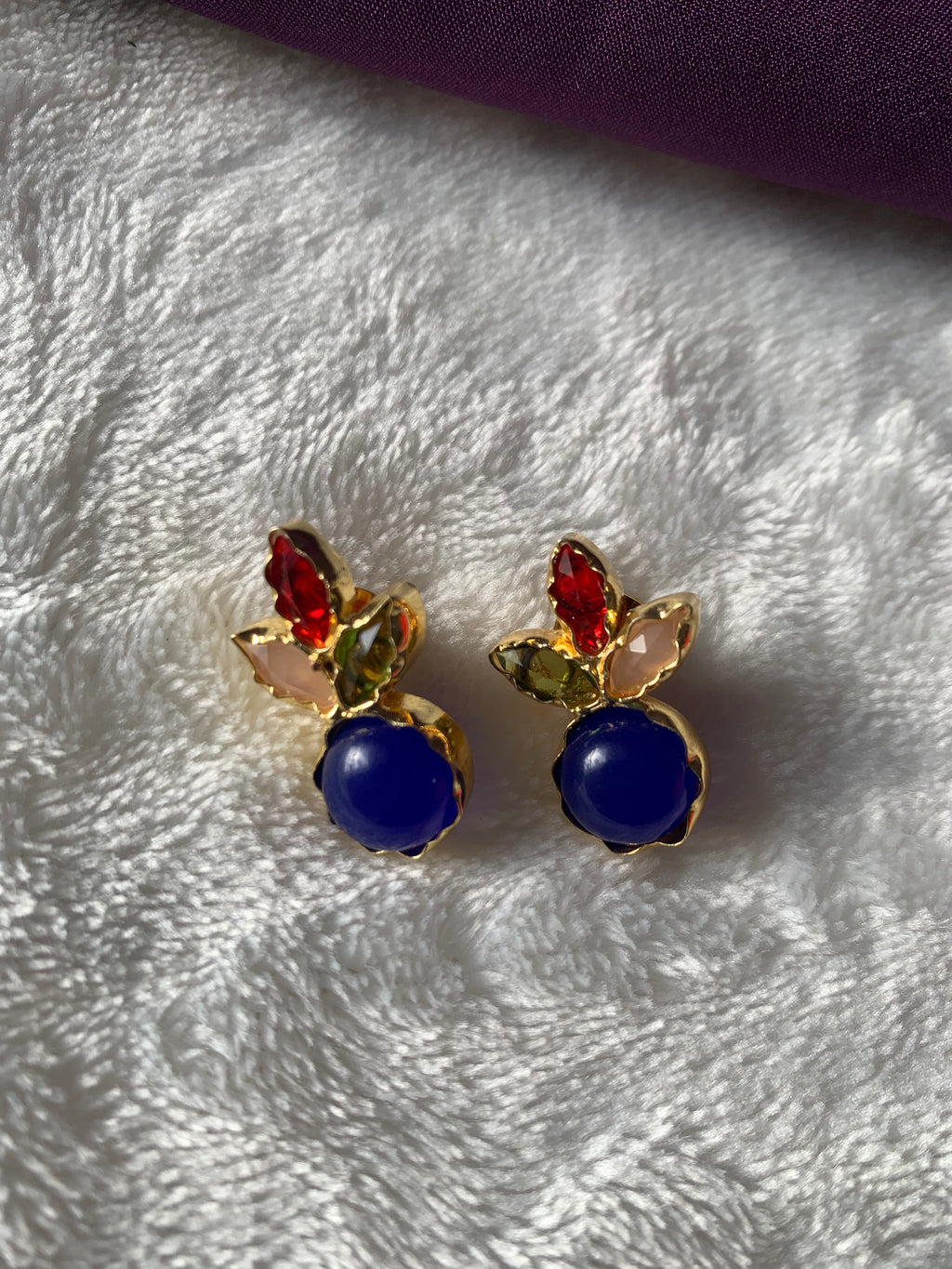 CHAMPA - COLOURFUL MULTISTONE BUD EARRINGS