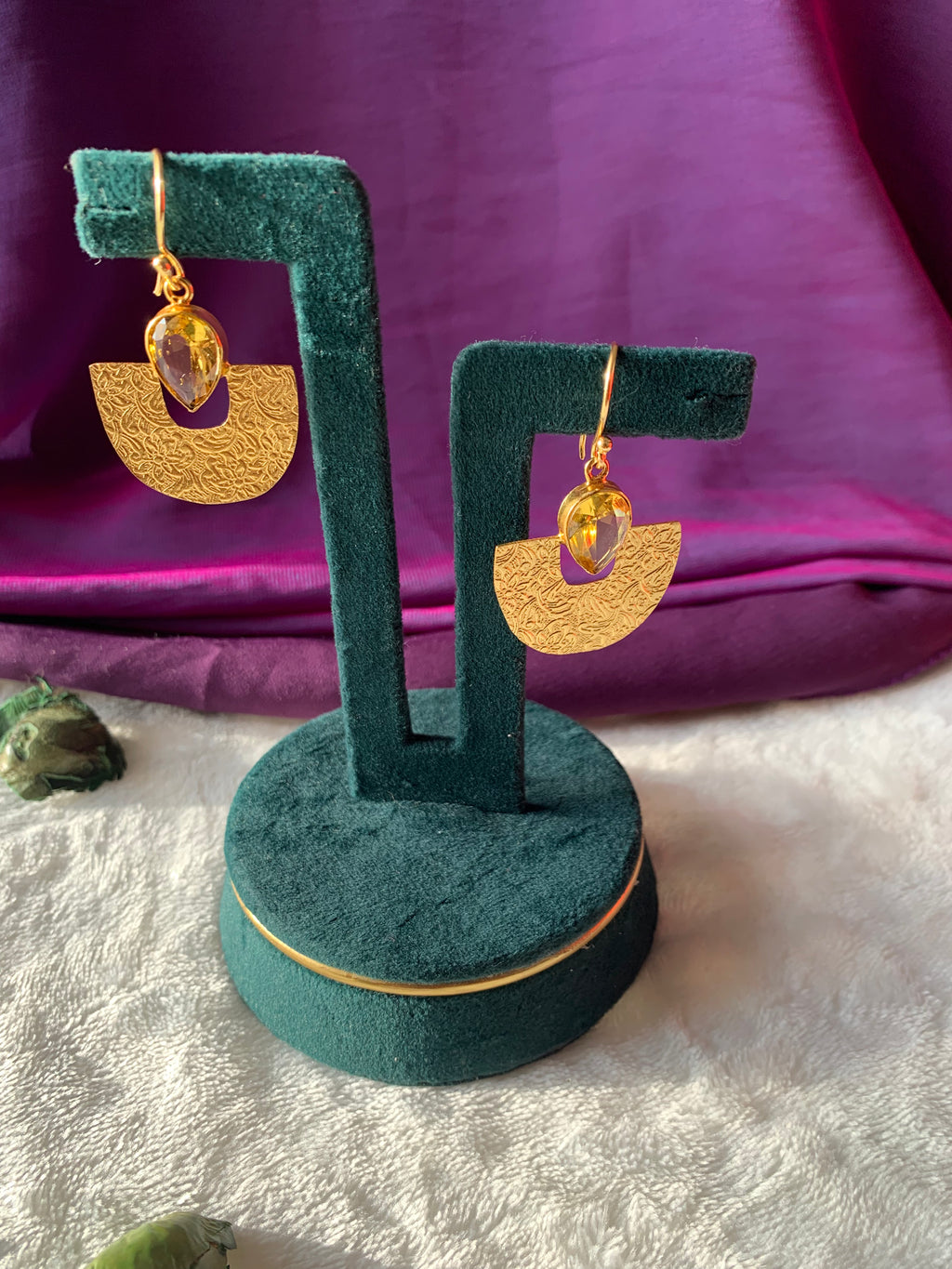 GITANJALI - SOLO STONE DANGLER EARRINGS