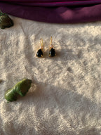 IZZA - PEARL AND RAW SEMIPRECIOUS STONE DROP EARRINGS