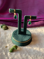 IZZA - PEARL AND RAW SEMIPRECIOUS STONE DROP EARRINGS