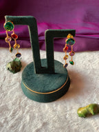 CHAAVI - SHINY STONE TASSEL EARRINGS
