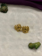 KAMALA- GOLDEN LOTUS STUD EARRINGS
