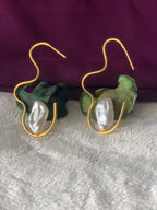 SELINE - BAROQUE PEARL SPIRAL HOOP EARRINGS