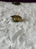 AKIRA - GOLDEN SMALL PEARL FLOWER DROP EARRINGS