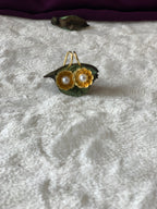 AKIRA - GOLDEN SMALL PEARL FLOWER DROP EARRINGS