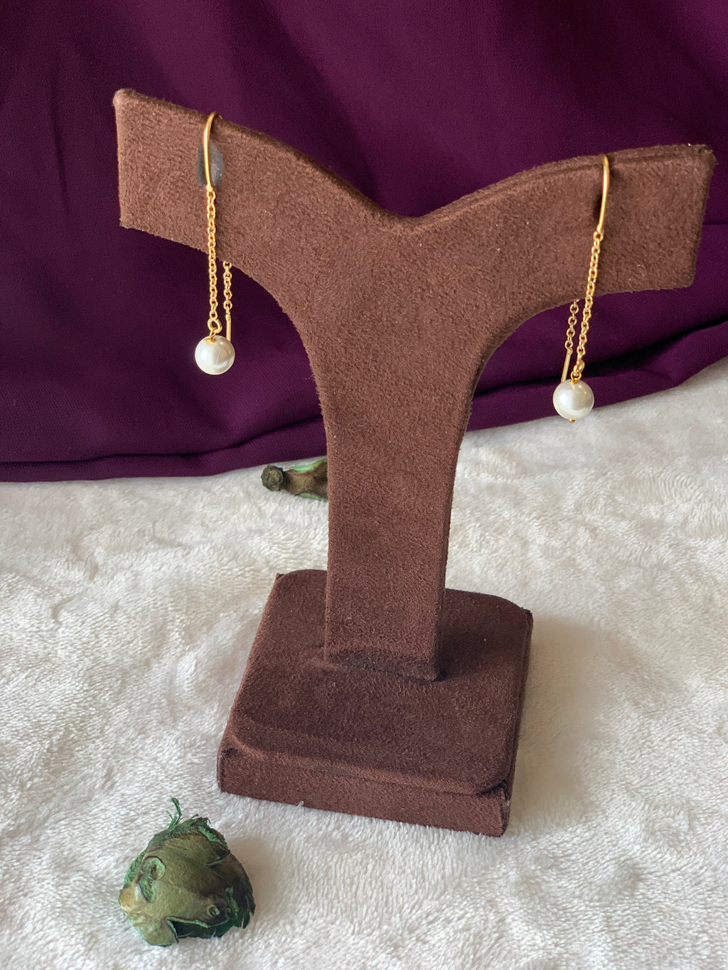 JUHI - COLOURFUL PEARL THREADER EARRINGS