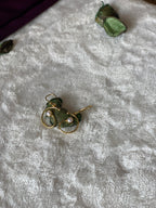 SAVERA - GOLDEN PEARL CURVE DANGLE EARRINGS