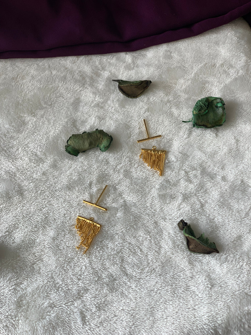 INAYA - GOLDEN TASSEL JACKET EARRINGS