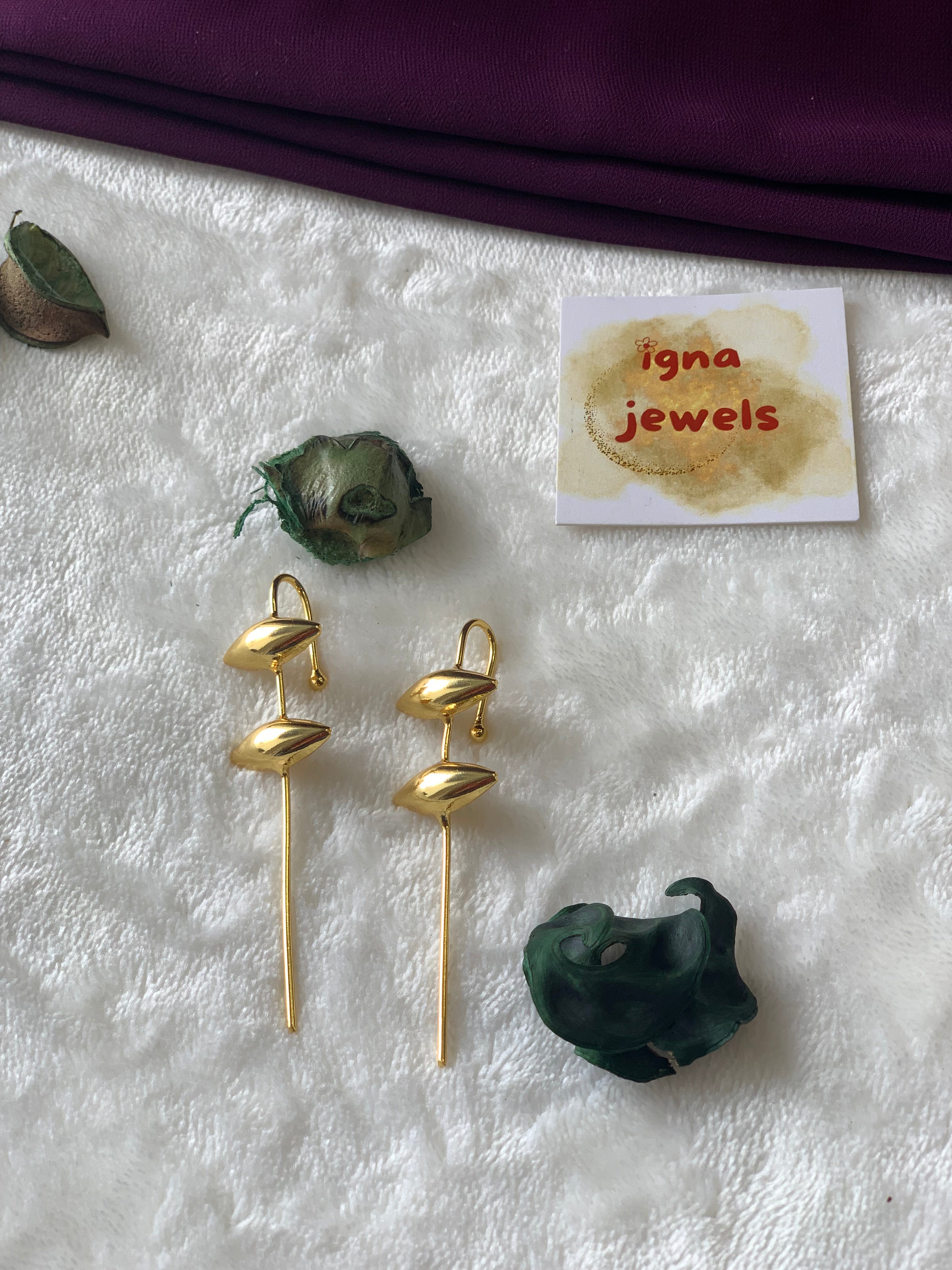 MERYL - GOLDEN DUAL OVAL EARCUFFS