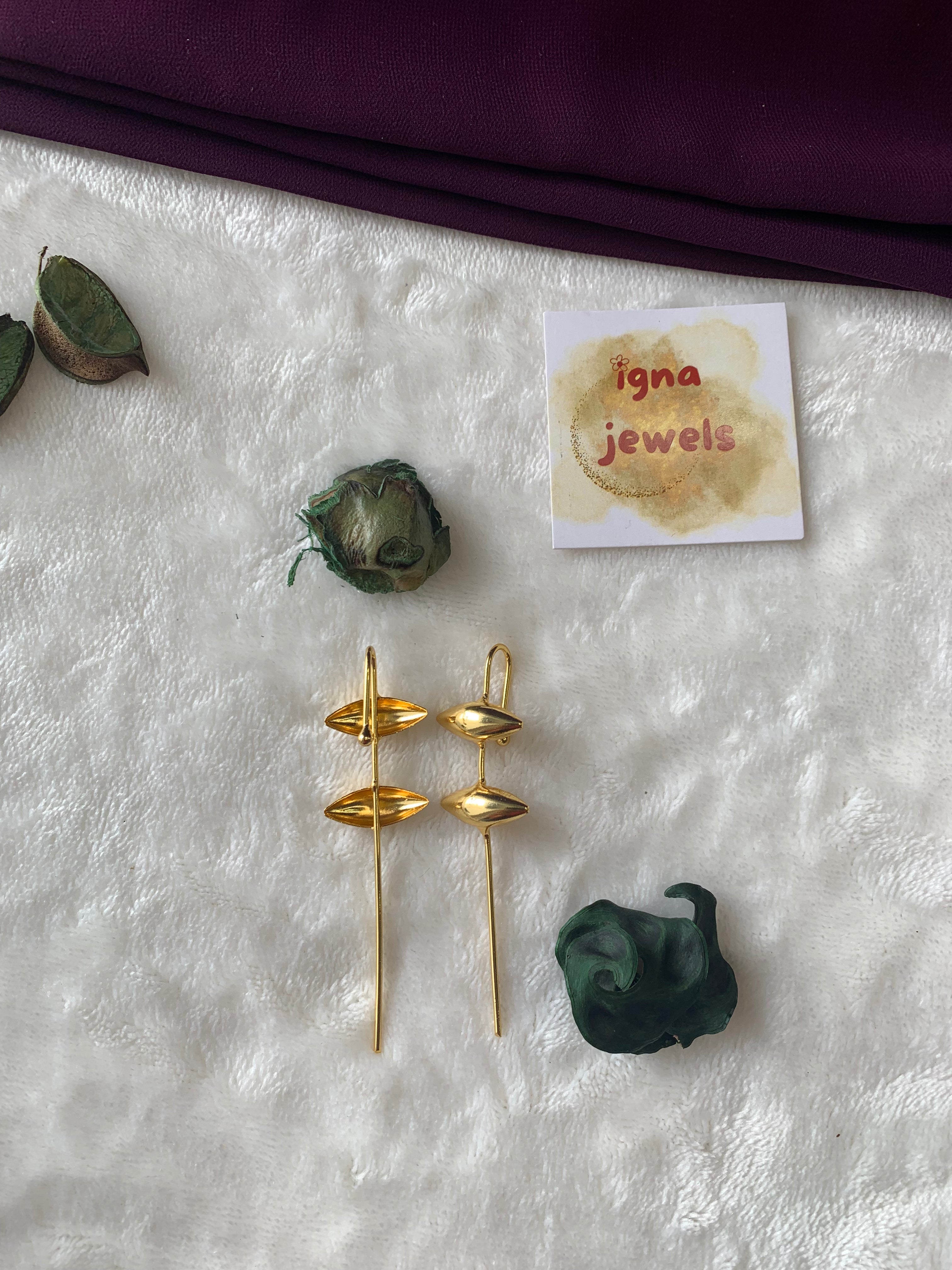 MERYL - GOLDEN DUAL OVAL EARCUFFS