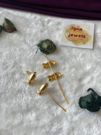 JULIA- GOLDEN DUAL FISH EAR CUFFS