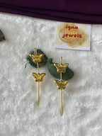 EMILEY- GOLDEN DUAL BUTTERFLY EARCUFFS