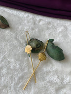NICOLE- GOLDEN DUAL UPWARD SHELL EARCUFFS
