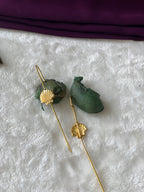 NICOLE- GOLDEN DUAL UPWARD SHELL EARCUFFS