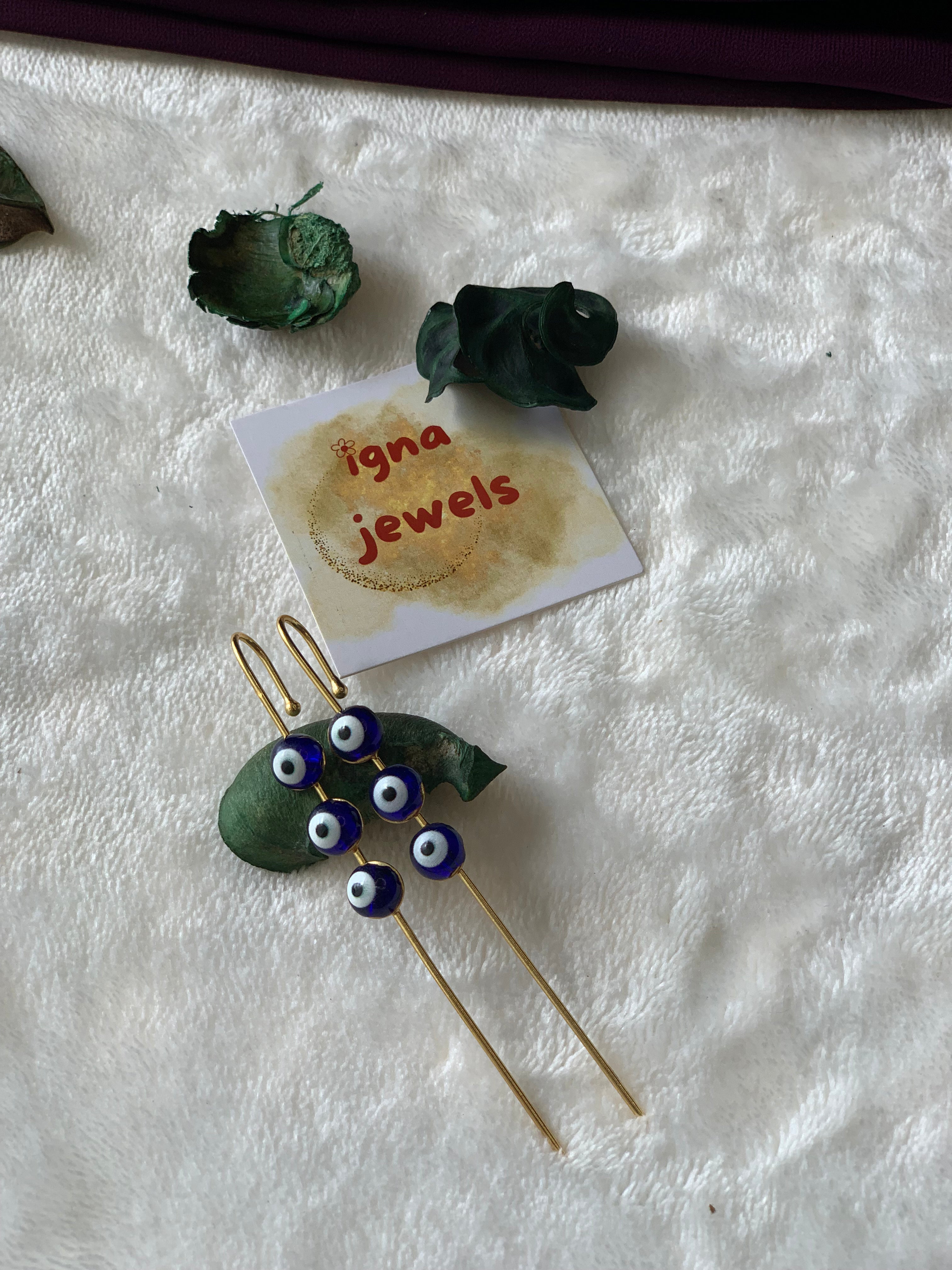 MARION- TRI EVIL EYE EARCUFFS