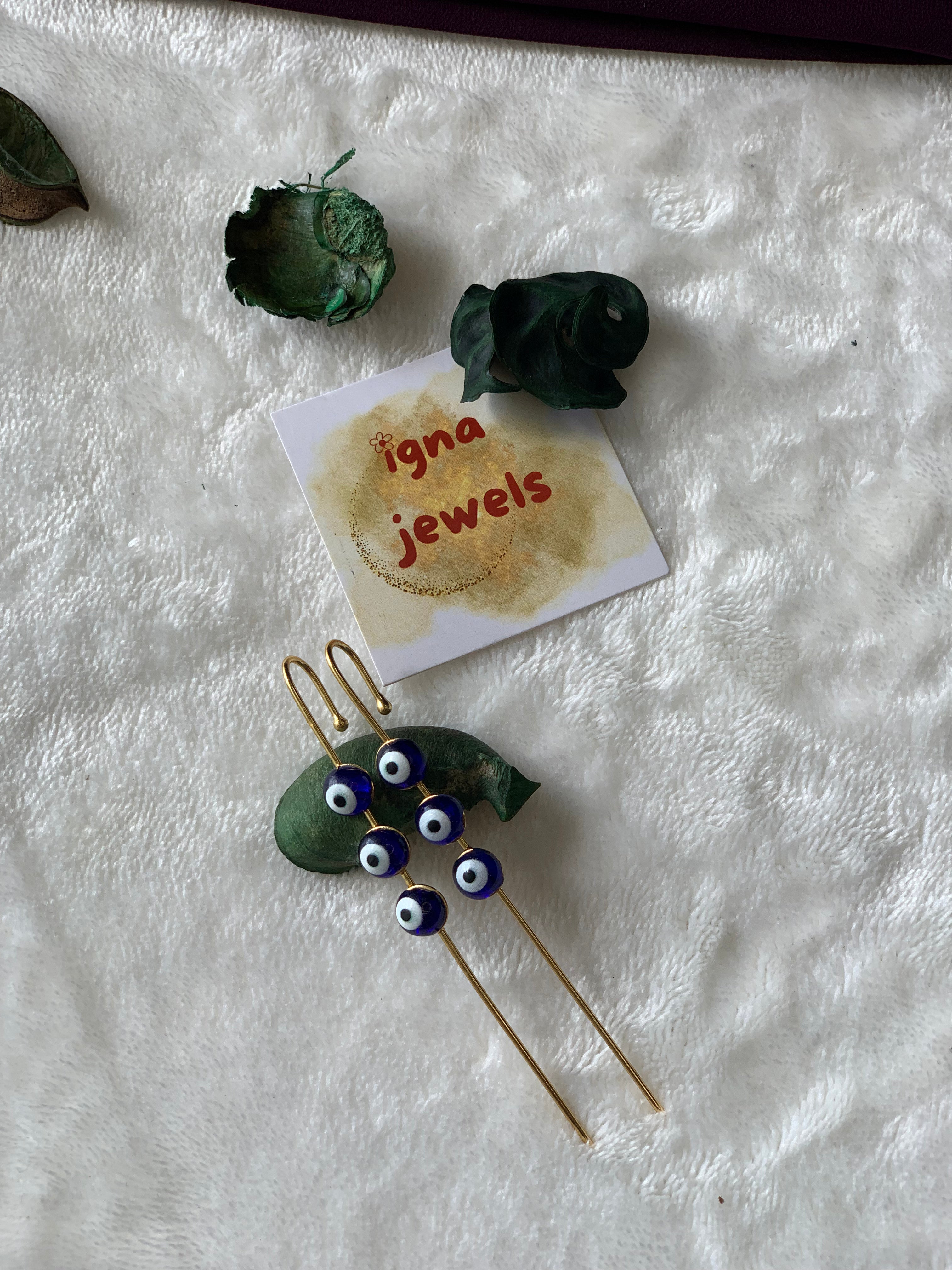 MARION- TRI EVIL EYE EARCUFFS