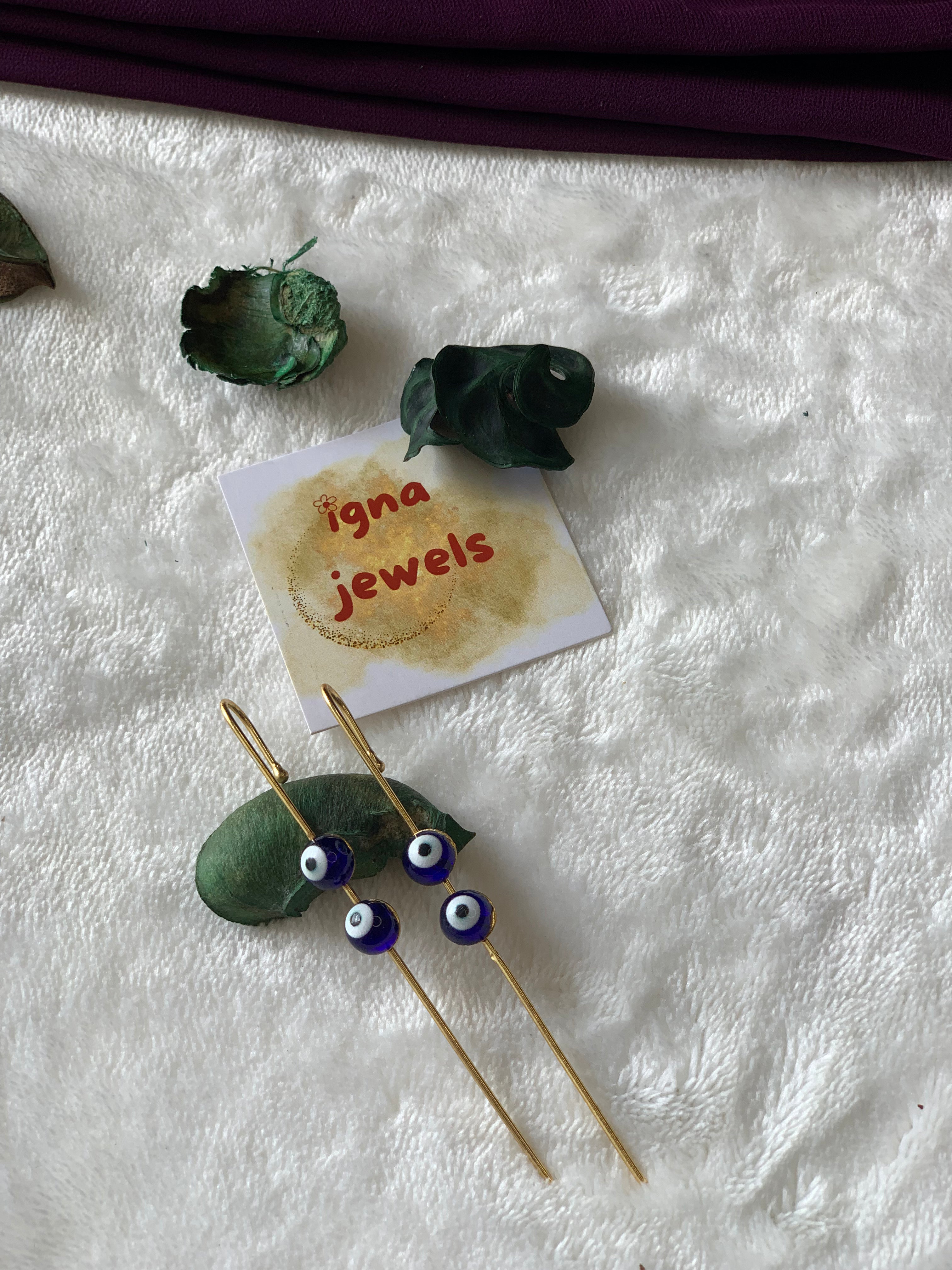 JAMIE- DUAL EVIL EYE EARCUFFS