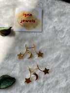 ROBIN- GOLDEN MOON STARS PRESS ON EARCUFFS