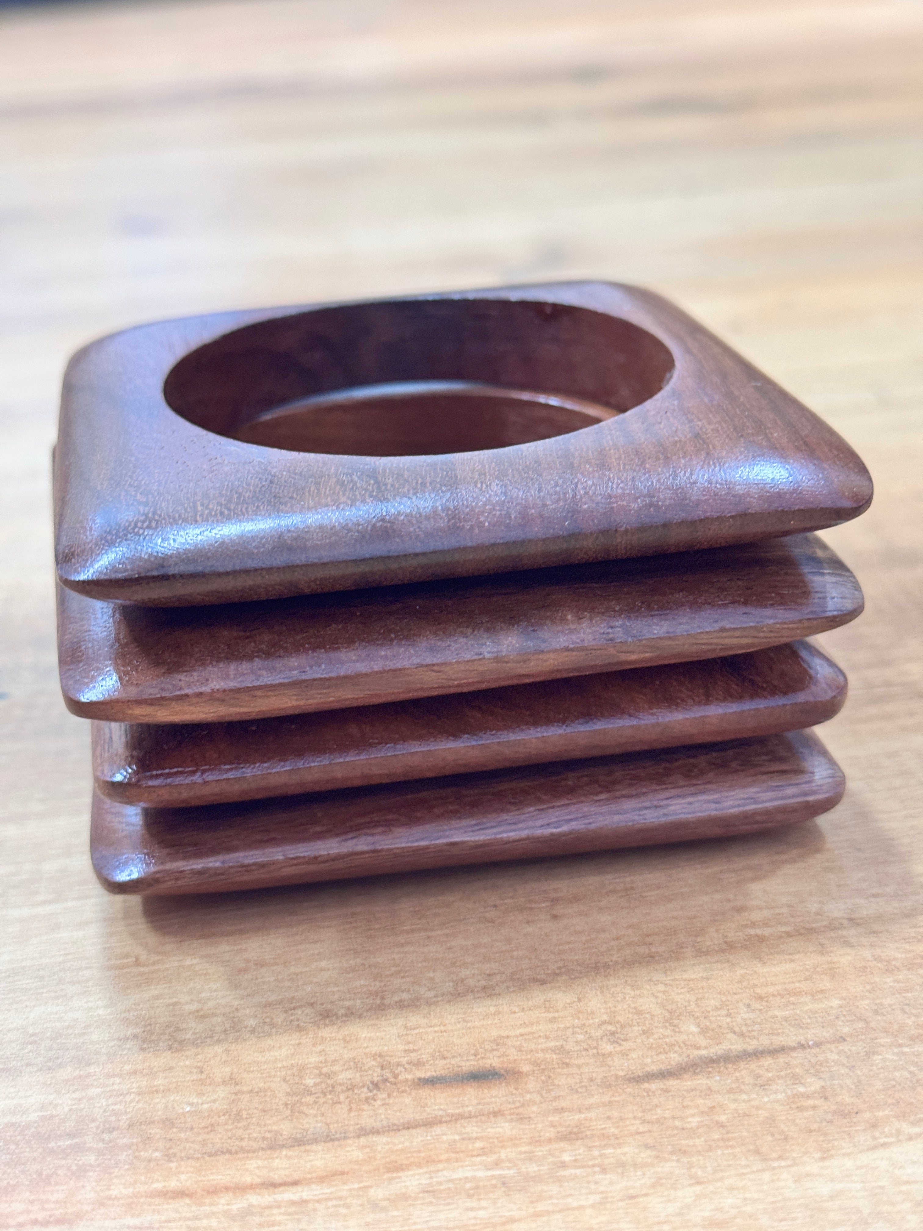 ALEENA - WOODEN SQUARE BANGLE