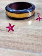 TINU - WOODEN BANGLE WITH GOLDEN LAYER
