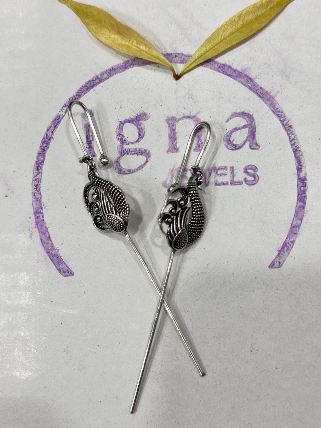 DEBRA - SILVER PLATED PEACOCK EAR CUFFS